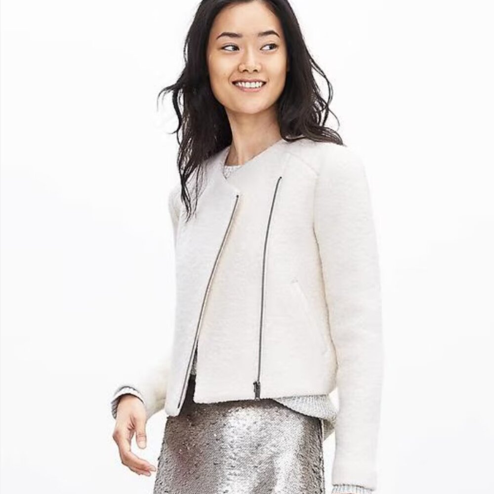 Banana Republic Cream Boucle Jacket NEVER WORN